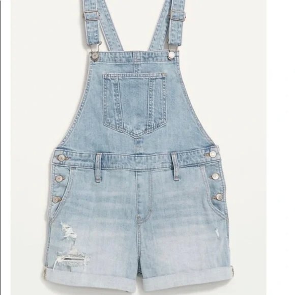 Old Navy Marina Cuffed Shortalls - Picture 3 of 14